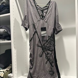Salvage Gray Graphic Women's Dress